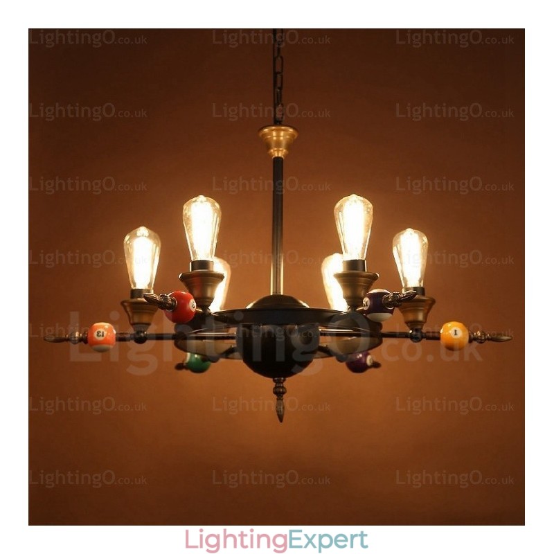 4 Light Country Rustic Vintage Retro Pendant Light