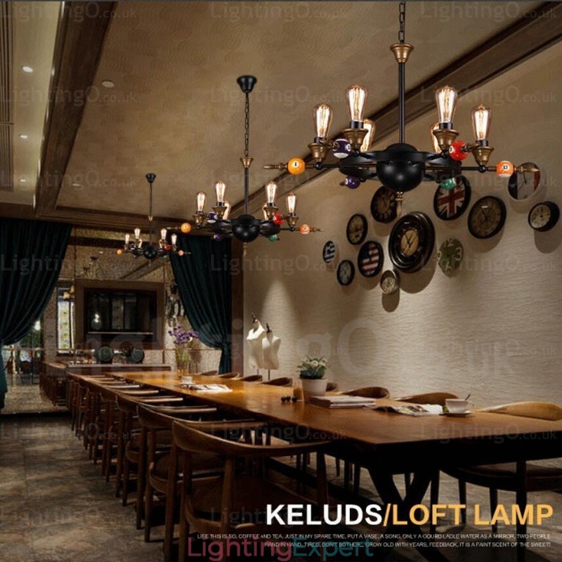 4 Light Country Rustic Vintage Retro Pendant Light