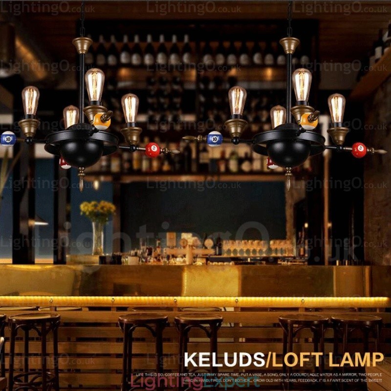 4 Light Country Rustic Vintage Retro Pendant Light