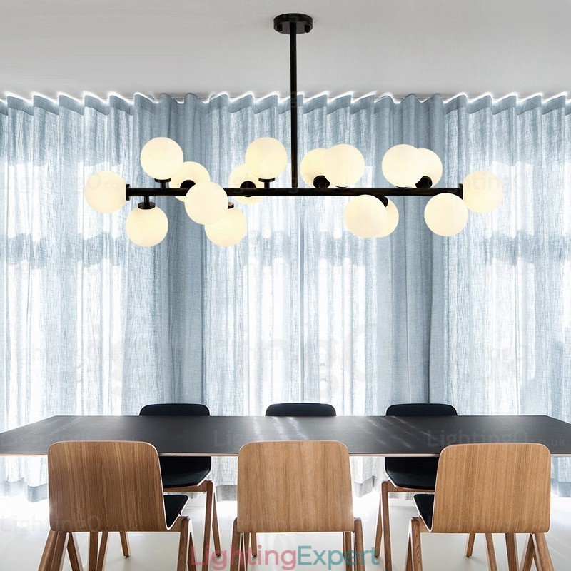 16 Light Nordic Pendant Light with Glass Shade