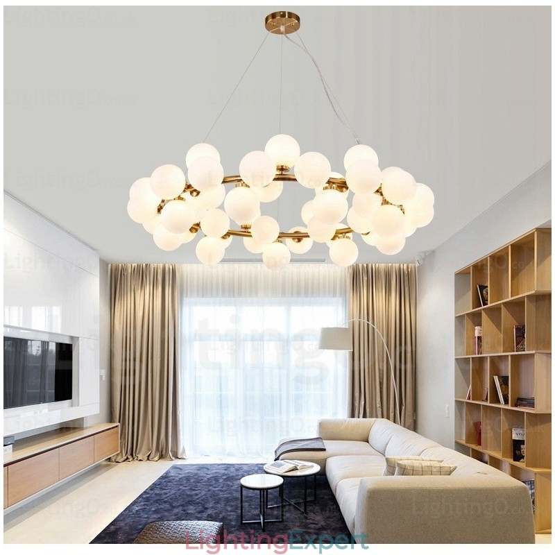 25 Light Nordic Pendant Light with Glass Shade