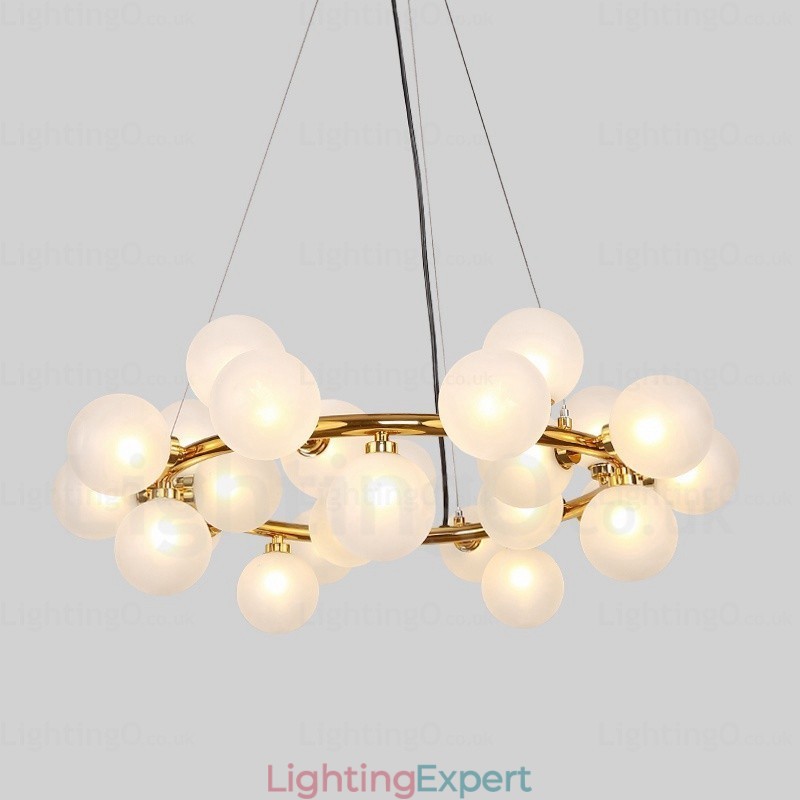 25 Light Nordic Pendant Light with Glass Shade