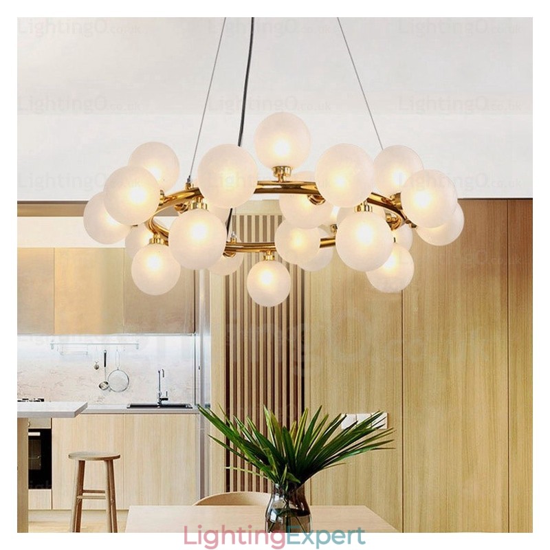 25 Light Nordic Pendant Light with Glass Shade