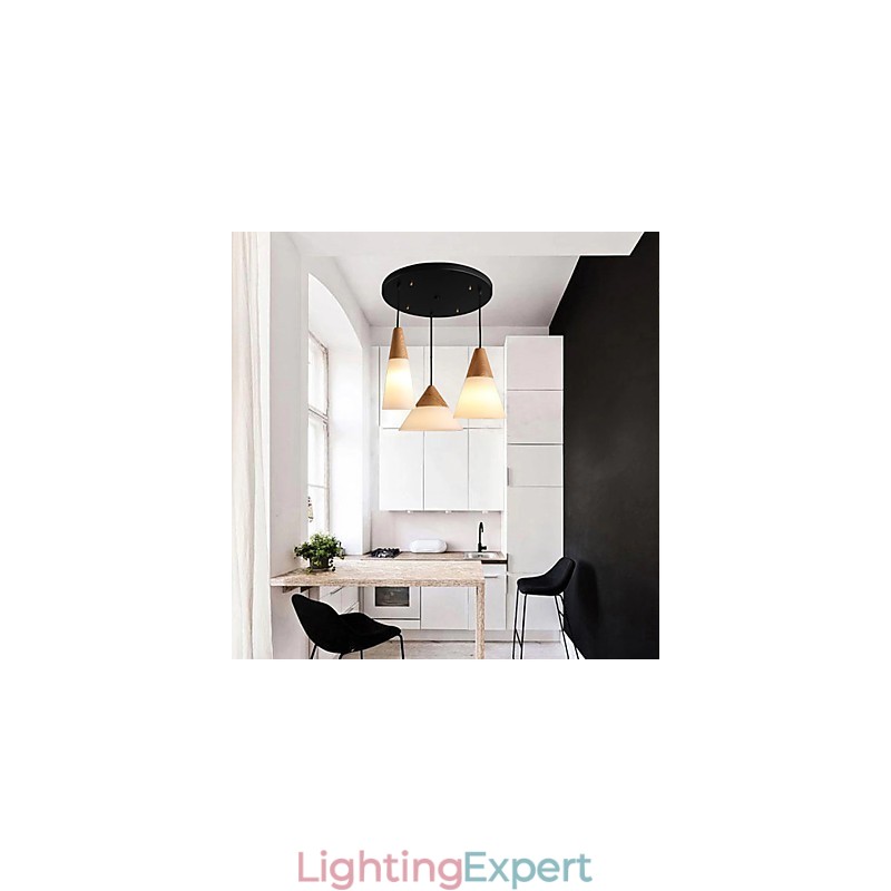 Chandelier Mini Style Modern Contemporary Metal 3 Light Pendant Light
