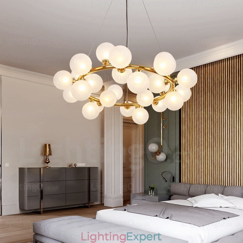 25 Light Nordic Pendant Light with Glass Shade