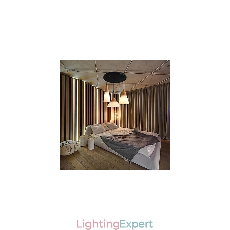 Chandelier Mini Style Modern Contemporary Metal 3 Light Pendant Light