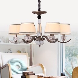 Crystal Chandelier 6 Lights Fashion Painting Metal