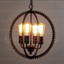 4 Light Vintage Retro Pendant Light