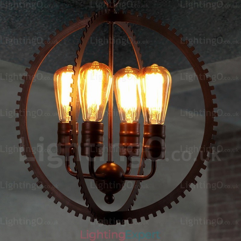 4 Light Vintage Retro Pendant Light