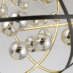 Diameter 50CM 80CM Vintage Globe Chandelier Rusty Colour Pendant Light