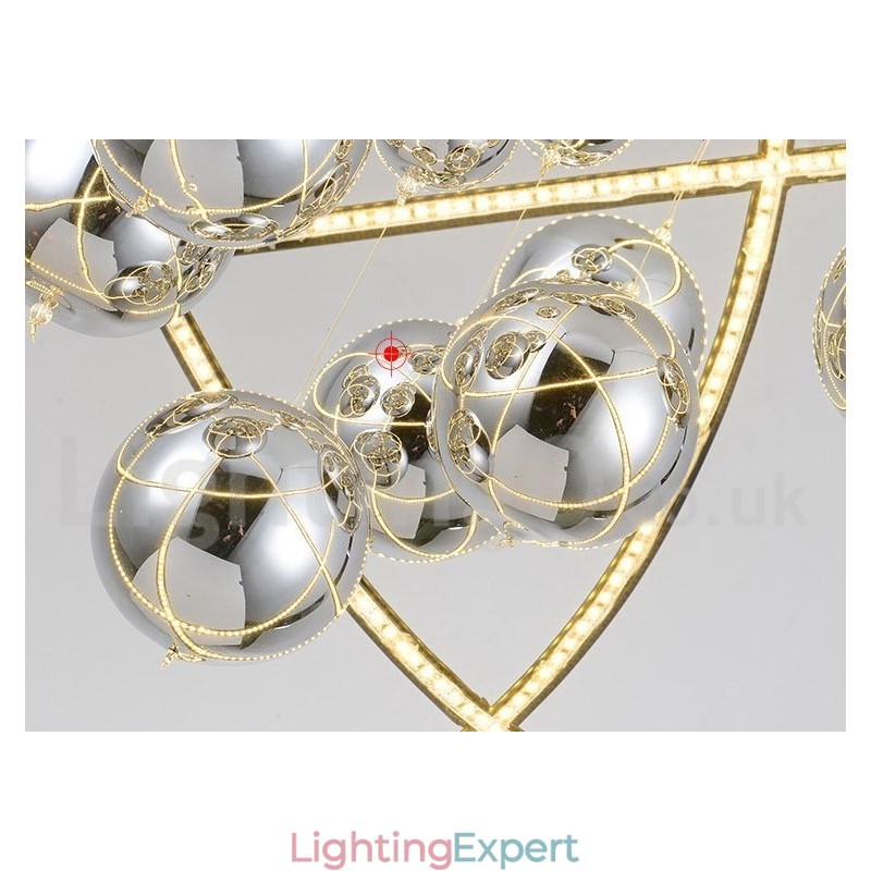 Diameter 50CM 80CM Vintage Globe Chandelier Rusty Colour Pendant Light