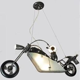 Nostalgic Children Boy Motorcycle Iron Chandelier lighting lamps