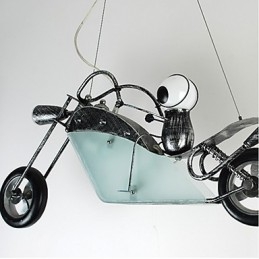 Nostalgic Children Boy Motorcycle Iron Chandelier lighting lamps