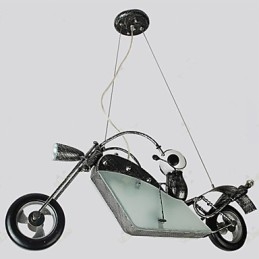 Nostalgic Children Boy Motorcycle Iron Chandelier lighting lamps