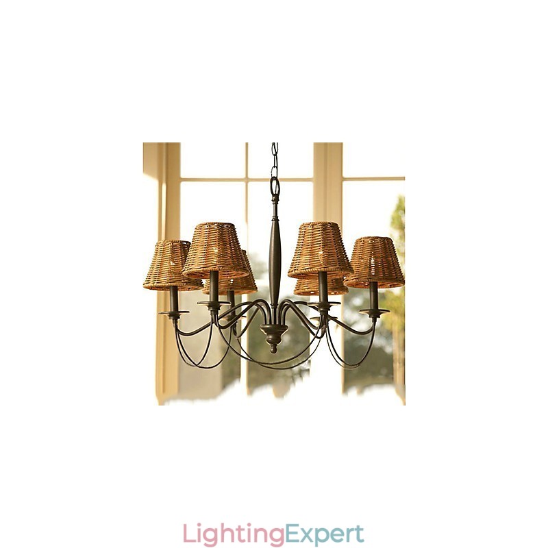 Rustic Lodge Electroplated Chandelier