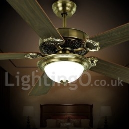 48" 52" Country Retro Rustic Lodge Vintage Ceiling Fan