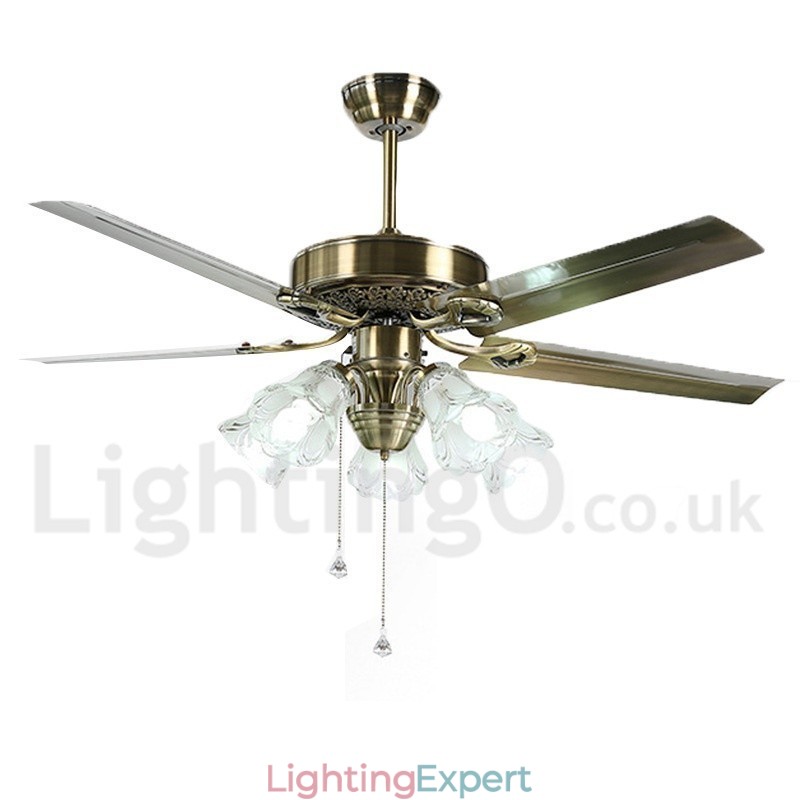 52" European Style Vintage Ceiling Fan