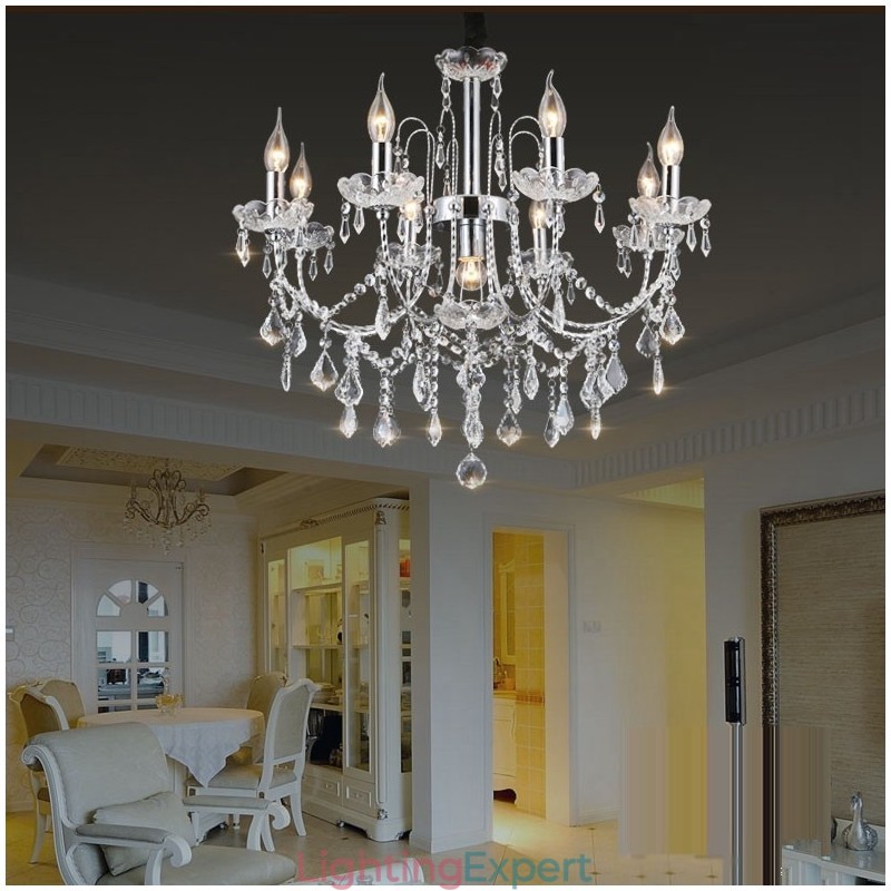 Elegant Crystal Chandelier with 9 Lights