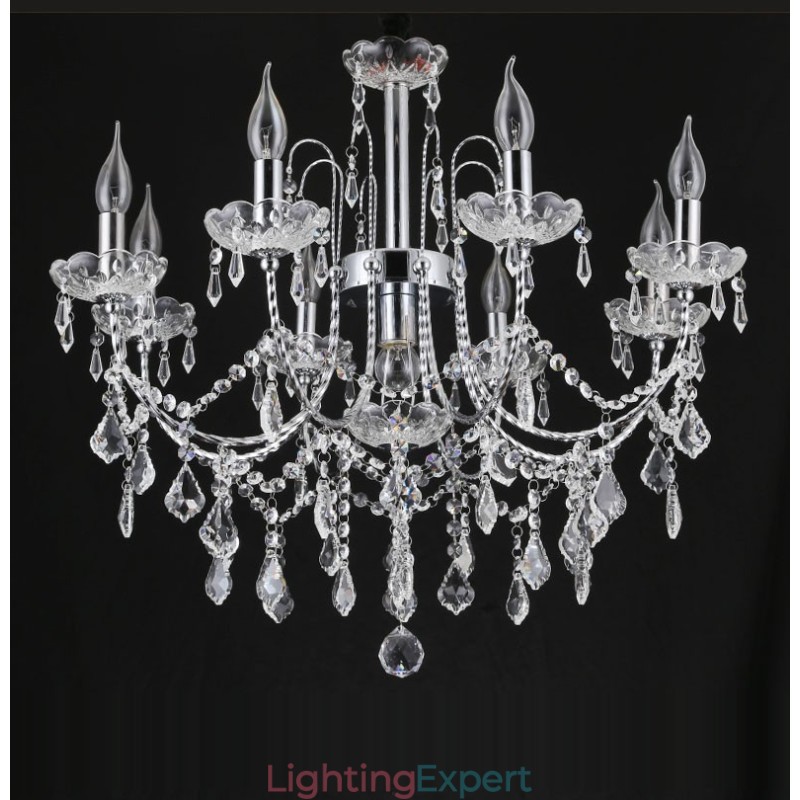 Elegant Crystal Chandelier with 9 Lights