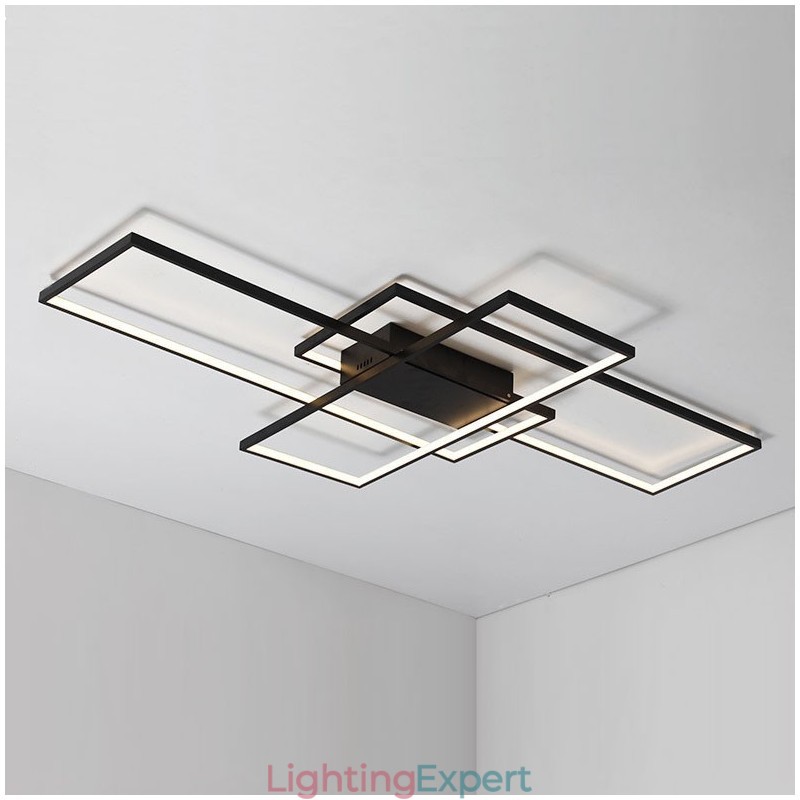 Modern Comtemporary Alumilium Painting Ceiling Light Flush Mount Wall Light with Remoter Dimmer for Living Room Bed Room Also Can Be Used As Wall Light