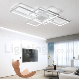 Modern Comtemporary Alumilium Painting Ceiling Light Flush Mount Wall Light with Remoter Dimmer for Living Room Bed Room Also Can Be Used As Wall Light