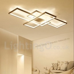 Modern Comtemporary Alumilium Painting Ceiling Light Flush Mount Wall Light with Remoter Dimmer for Living Room Bed Room Also Can Be Used As Wall Light