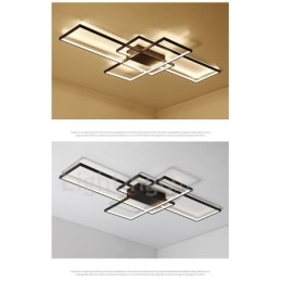 Modern Comtemporary Alumilium Painting Ceiling Light Flush Mount Wall Light with Remoter Dimmer for Living Room Bed Room Also Can Be Used As Wall Light