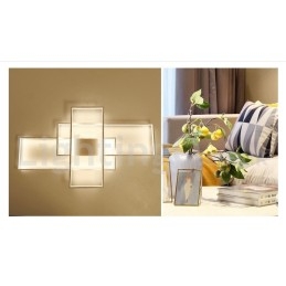Modern Comtemporary Alumilium Painting Ceiling Light Flush Mount Wall Light with Remoter Dimmer for Living Room Bed Room Also Can Be Used As Wall Light