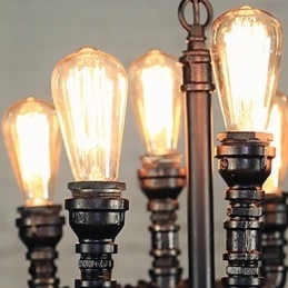Chandelier Mini Style Rustic Lodge Retro Metal