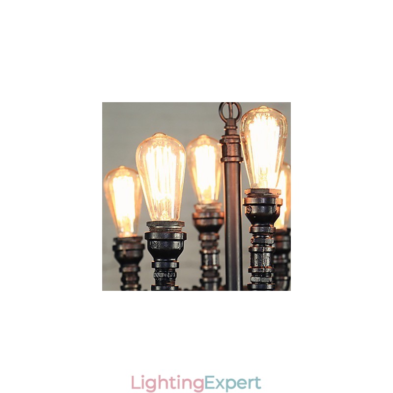 Chandelier Mini Style Rustic Lodge Retro Metal