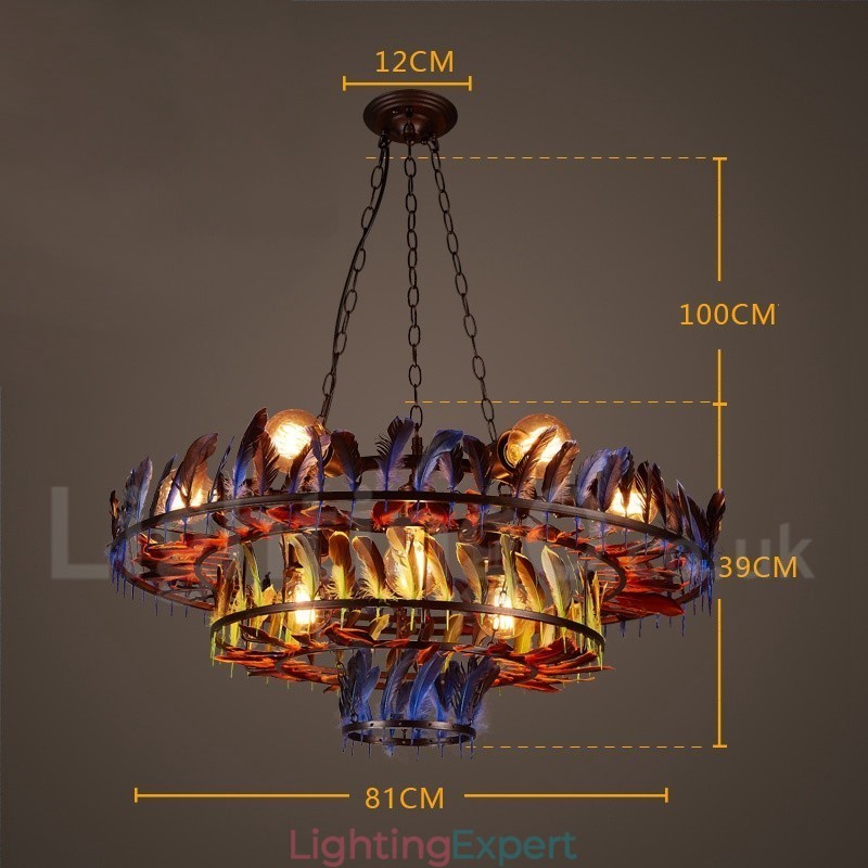 Retro Steel Lighting Store Pendant Chandelier Light