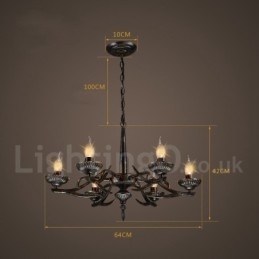 Industrial Style Steel Lighting Store Pendant Chandelier Light