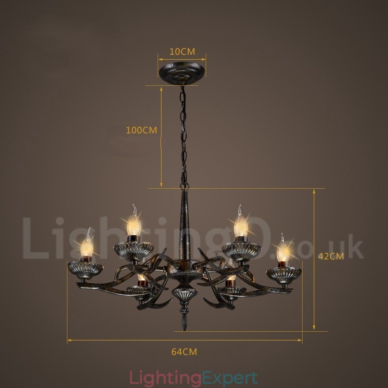 Industrial Style Steel Lighting Store Pendant Chandelier Light
