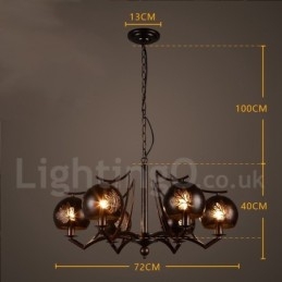 Industrial Style Steel Lighting Store Pendant Chandelier Light