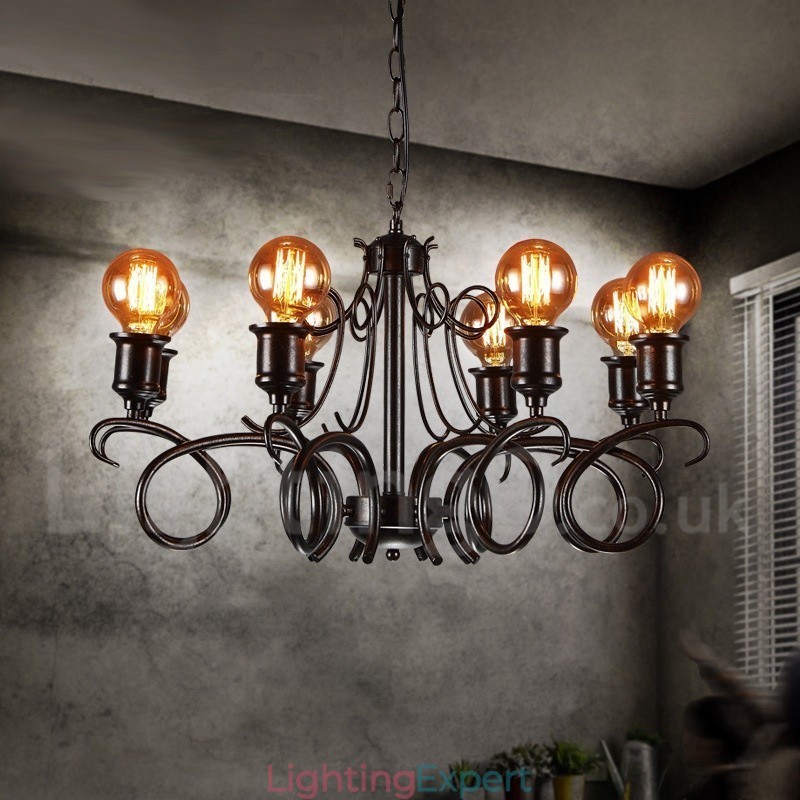 Industrial Style Steel Lighting Store Pendant Chandelier Light