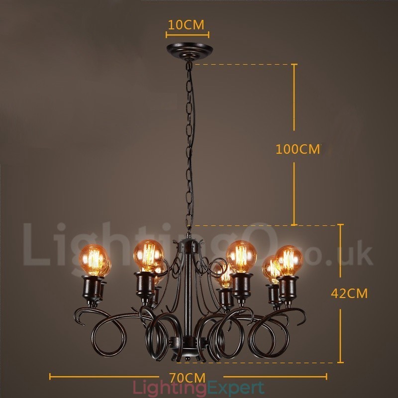 Industrial Style Steel Lighting Store Pendant Chandelier Light