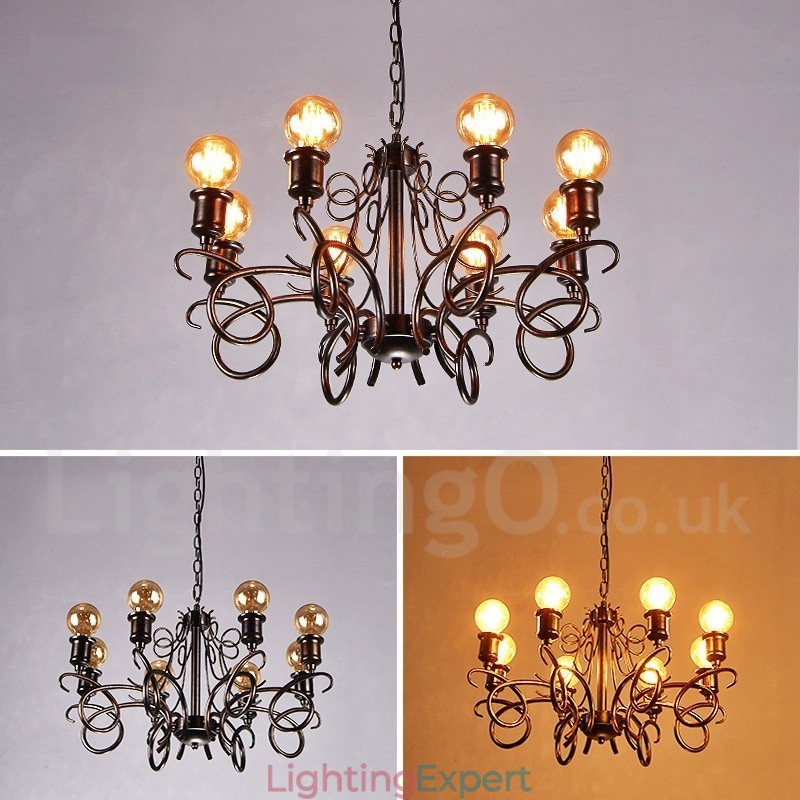 Industrial Style Steel Lighting Store Pendant Chandelier Light