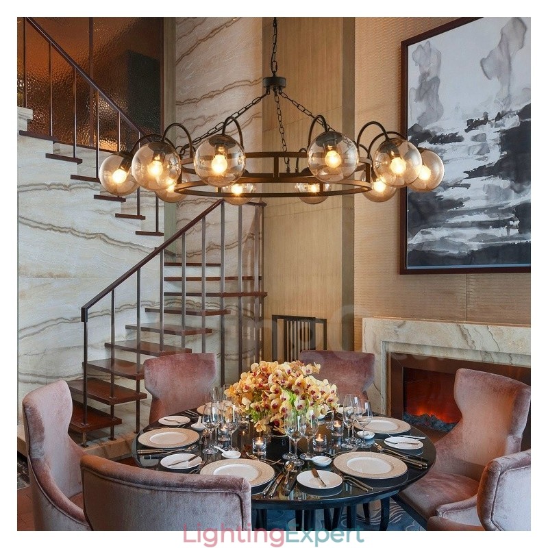 Industrial Style Steel Lighting Store Pendant Chandelier Light