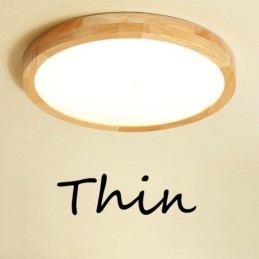 Ultra thin Round Wood Ceiling Lamp Solid Wood Acrylic Ceiling Lamp Nordic Lights