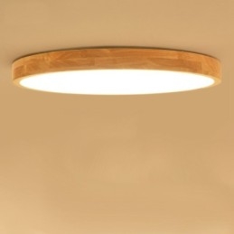 Ultra thin Round Wood Ceiling Lamp Solid Wood Acrylic Ceiling Lamp Nordic Lights