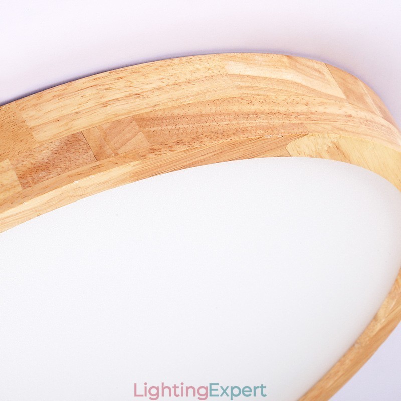 Ultra thin Round Wood Ceiling Lamp Solid Wood Acrylic Ceiling Lamp Nordic Lights