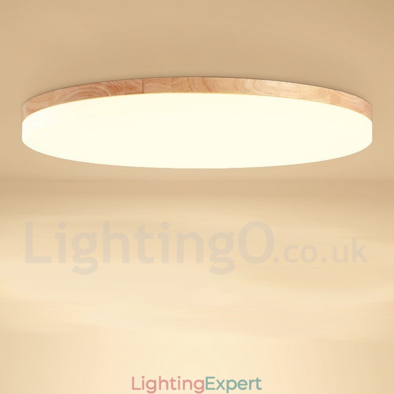 Nordic Round Ceiling Lamp Simple Modern Solid Wood Lamp Ultra thin Ceiling Lamp