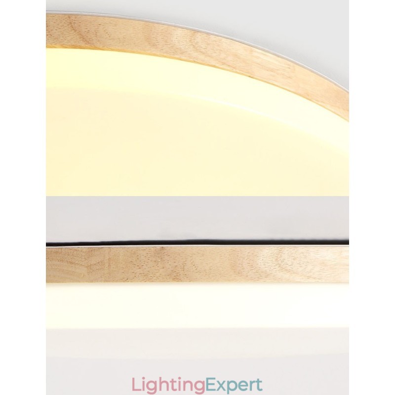 Nordic Round Ceiling Lamp Simple Modern Solid Wood Lamp Ultra thin Ceiling Lamp