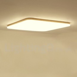 Ultra thin Square Solid Wood Acrylic Ceiling Lamp