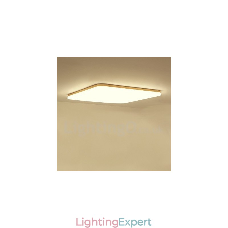 Ultra thin Square Solid Wood Acrylic Ceiling Lamp