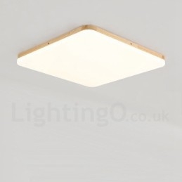 Ultra thin Square Solid Wood Acrylic Ceiling Lamp