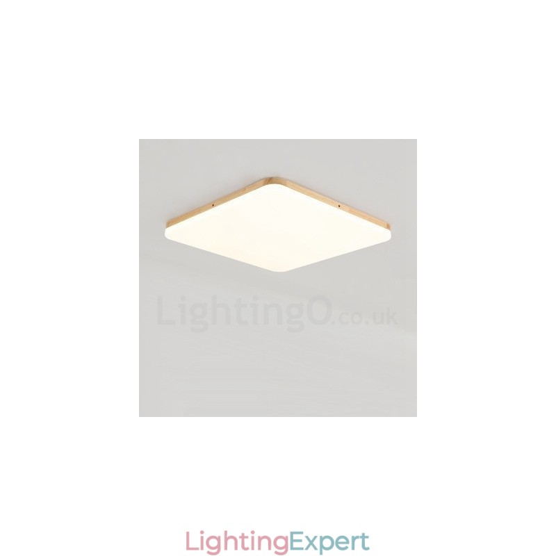 Ultra thin Square Solid Wood Acrylic Ceiling Lamp