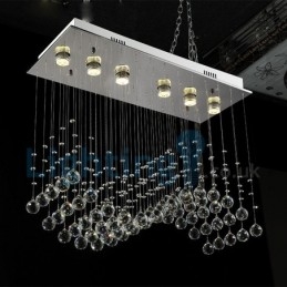 Modern Contemporary Chandelier Flush mount Pendant Fixture Crystal Rain Drop Light