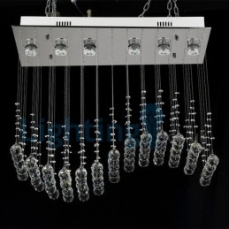 Modern Contemporary Chandelier Flush mount Pendant Fixture Crystal Rain Drop Light