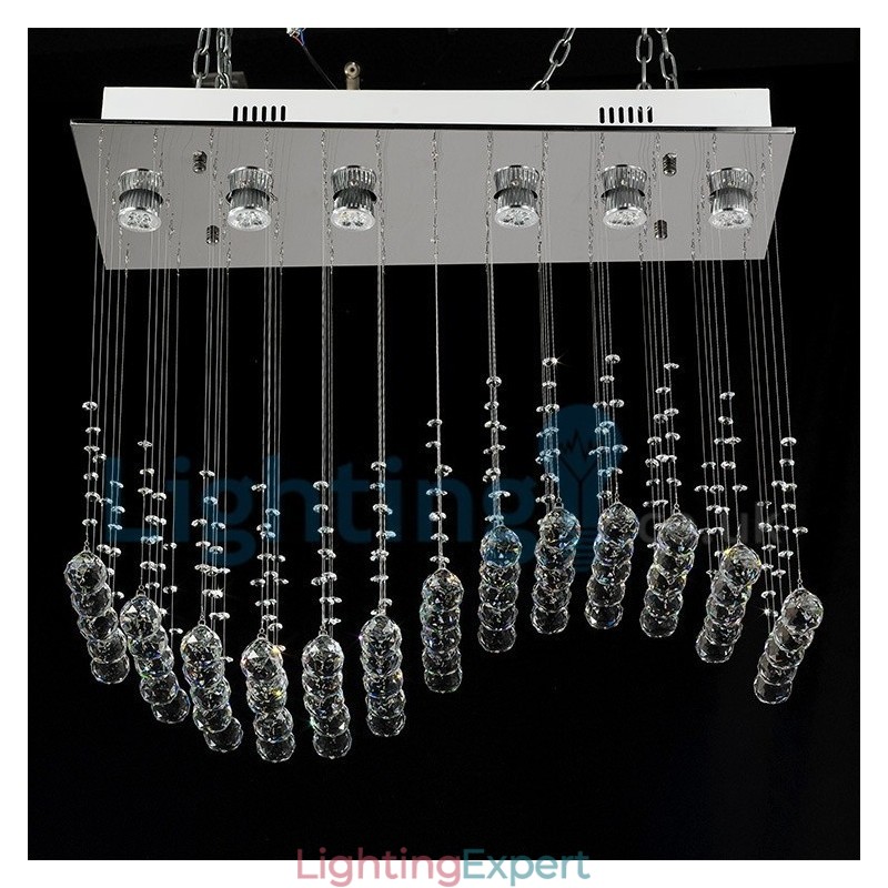 Modern Contemporary Chandelier Flush mount Pendant Fixture Crystal Rain Drop Light